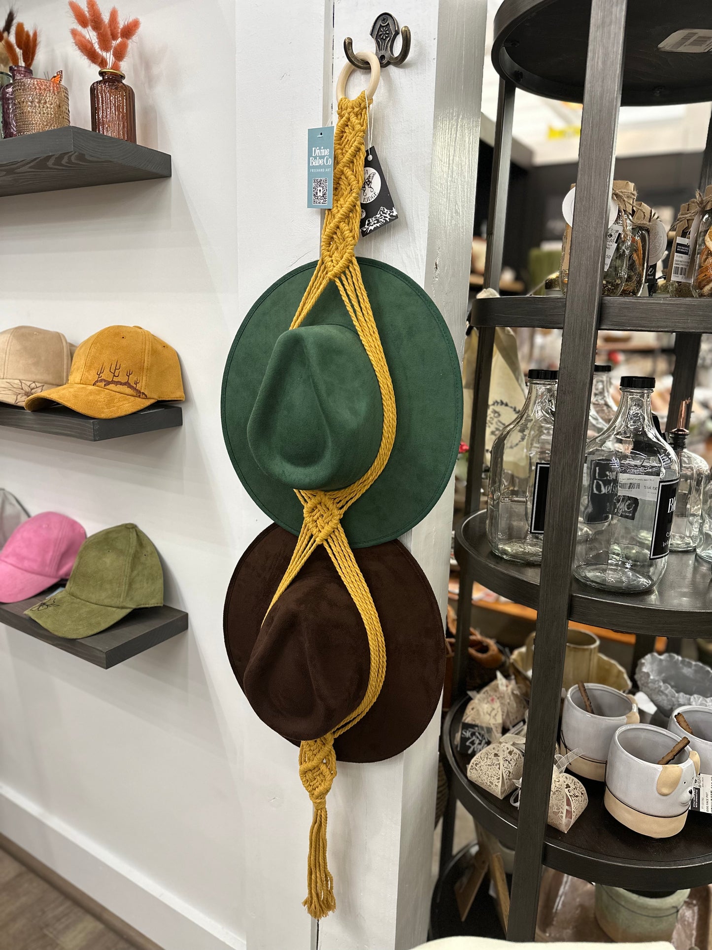 Double Macrame Hat Hanger