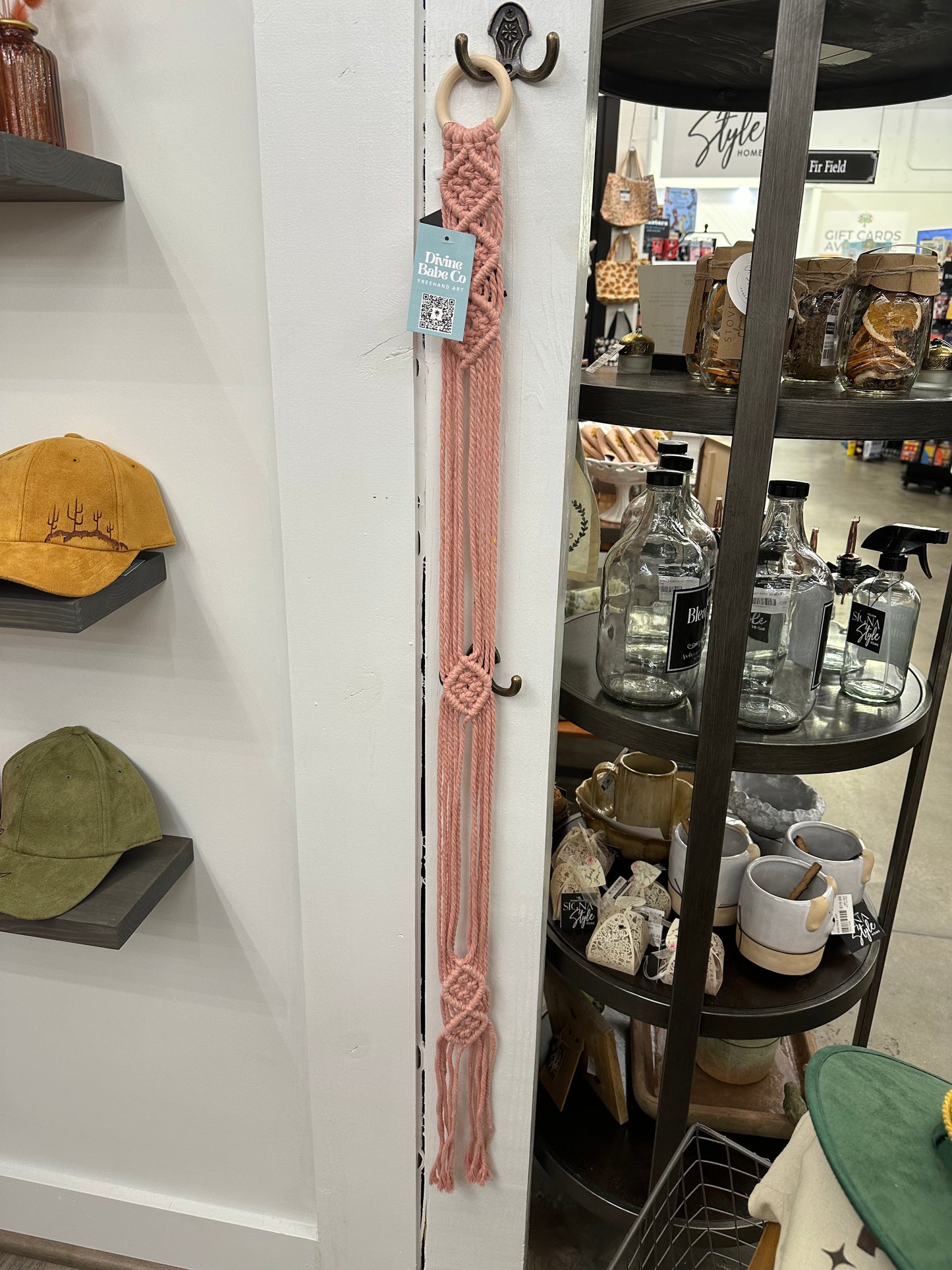 Double Macrame Hat Hanger