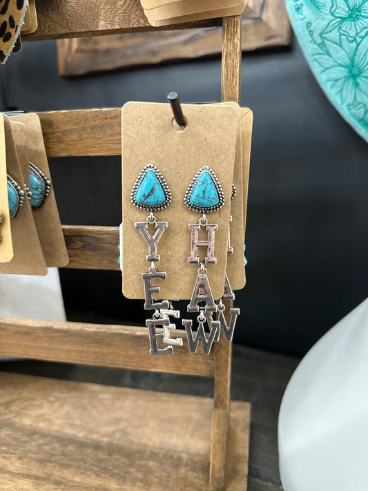 YEE HAW dangles