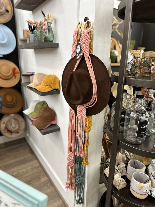 Single Macrame Hat Hanger